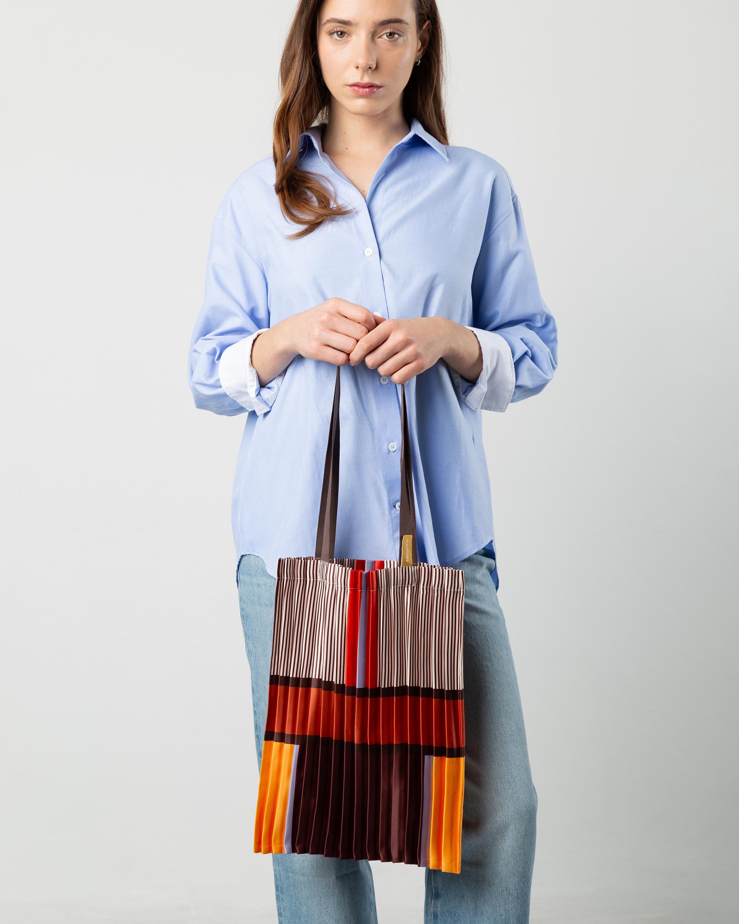 Bagheria tote bag plissettata made in italy firmata Multitudes.