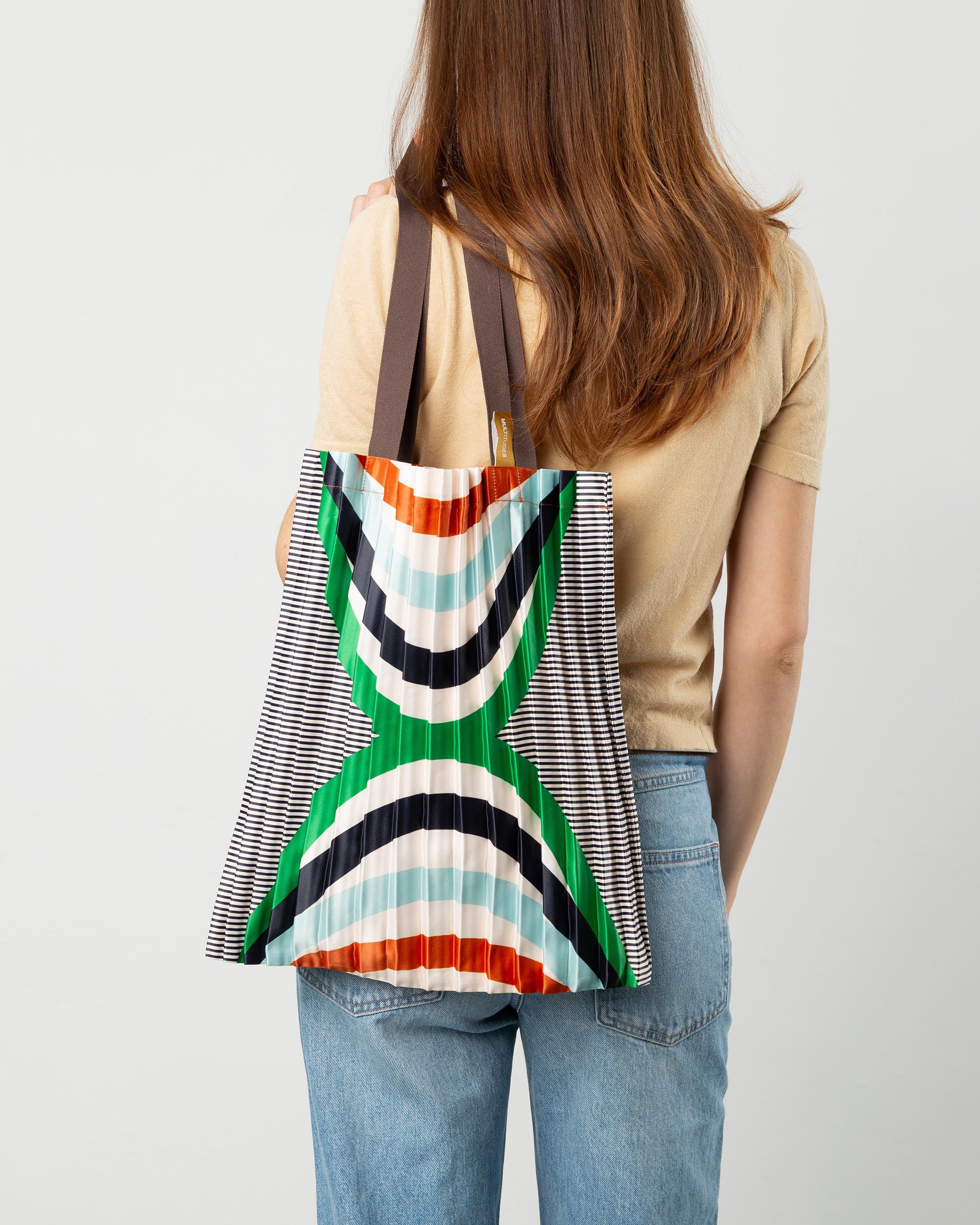 Naxos tote bag plissettata multicolor di Multitudes.