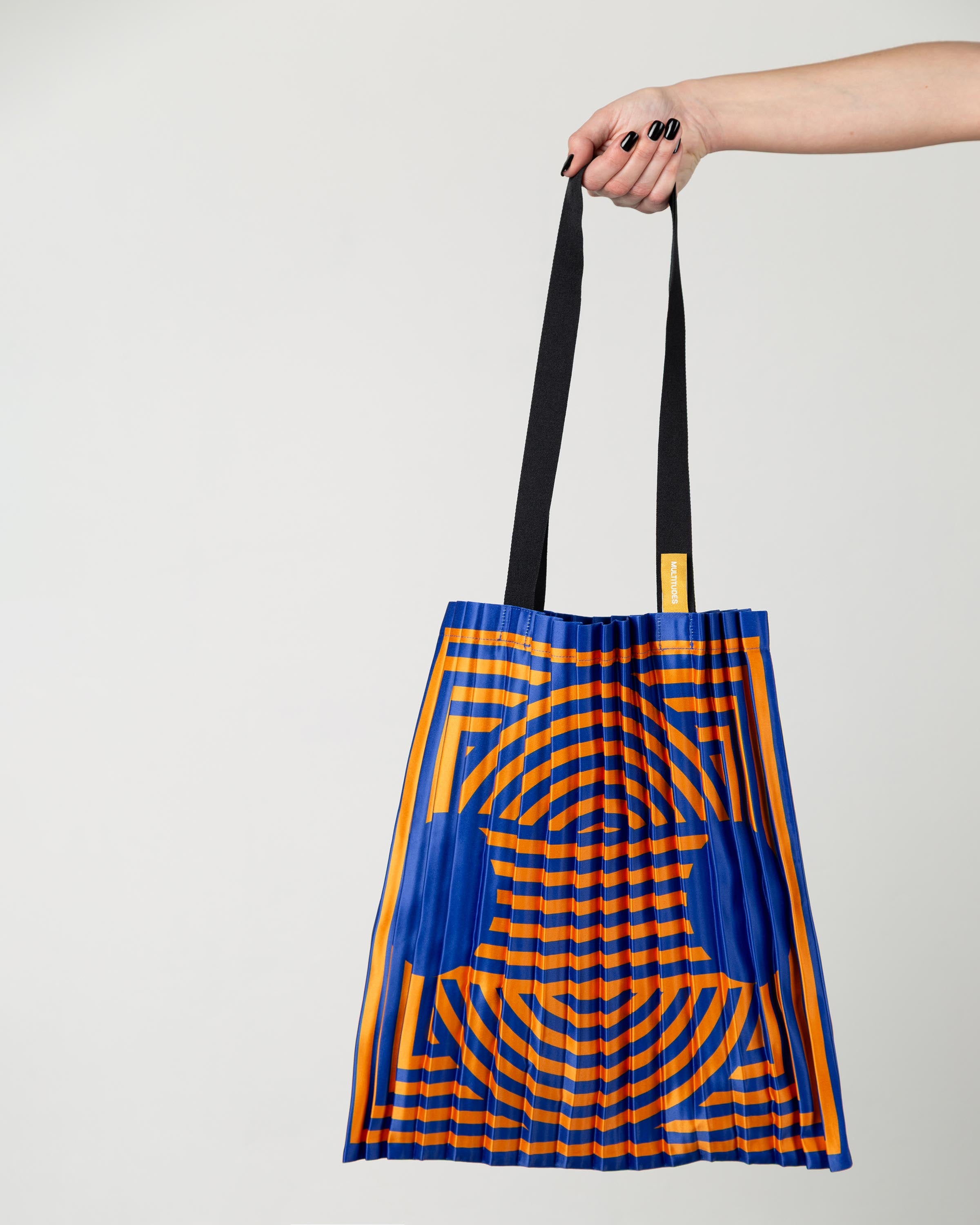 Tote bag plissettata con manici lunghi Marzamemi.