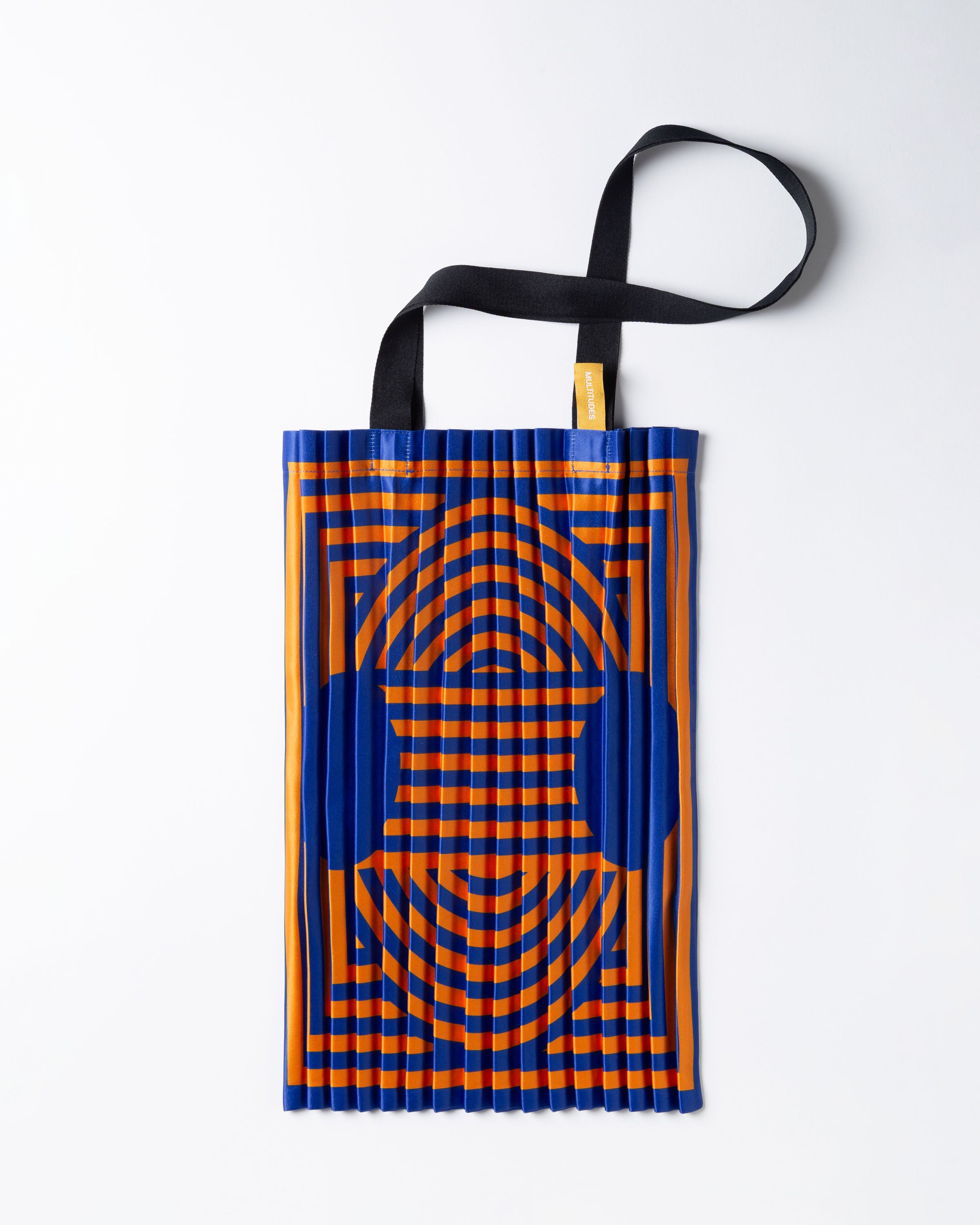 Tote bag plissettata in raso Marzamemi, dimensioni 40 x 48 cm